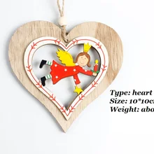 Рождественские деревянные подвески садовая елка орнамент DIY Деревянные Ремесла детский подарок для искусственный цветы садовые украшения