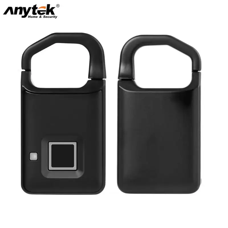 Anytek P4 отпечаток пальца Замок USB Перезаряжаемый умный без ключа Противоугонный чемодан с висячим замком дверной замок охранная сигнализация