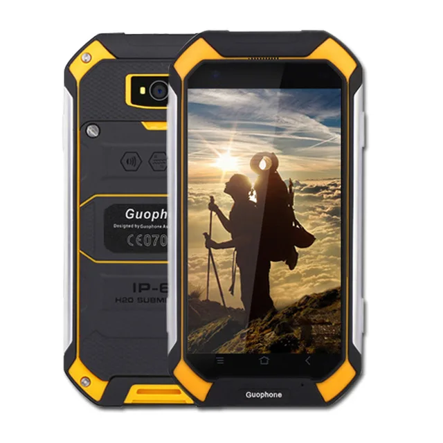 Смартфон GuoPhone V19 Android MTK6580 четырехъядерный Экран 4,5 дюймов 1 ГБ ОЗУ 8 Гб ПЗУ IP68 Ударопрочный пылезащитный Мобильный телефон - Цвет: Цвет: желтый