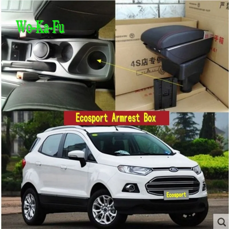 Подлокотник для Ecosport, коробка для хранения, центральный магазин, коробка для хранения, подлокотник, коробка с подстаканником, пепельница, USB интерфейс, 2002