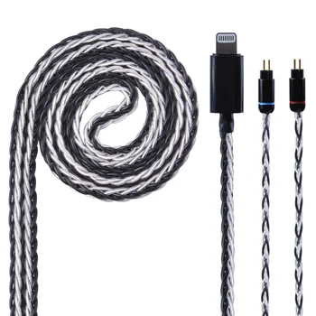 

Yinyoo 8 Core Upgrade Silver Plated Cable 2PIN/MMCX Connector for Iphone Lightning Plug for ZSX ZS10 ZSN PRO AS12 C12 A10 V90