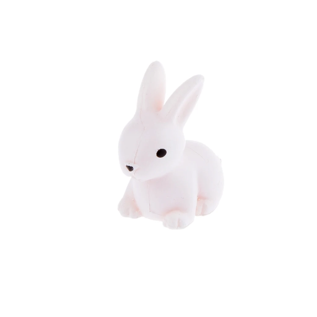 10 pcs  Resin Miniature Garden Ornaments Miniature Ornaments Decor Cute Rabbit Moss Micro Landscape Decorative Gardening