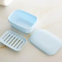 Путешествия портативное мыло ручной работы в коробке двойной слой s крышка мыльница с сливным слоем слив держатель мыльница ванная комната