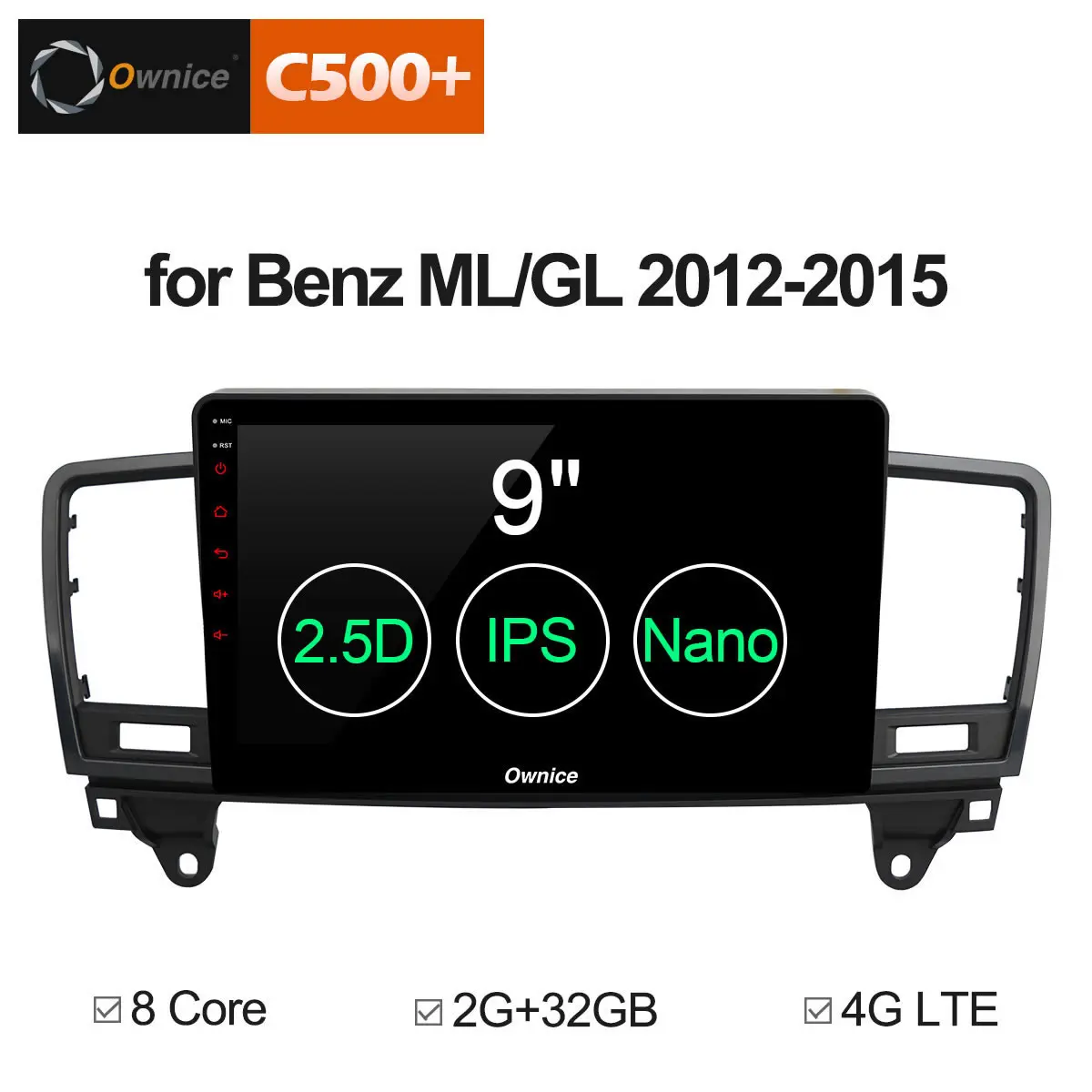 Ownice Восьмиядерный 9 &quotАвтомобильный Android 8 1 автомобильный DVD gps плеер для Mercedes Benz ML