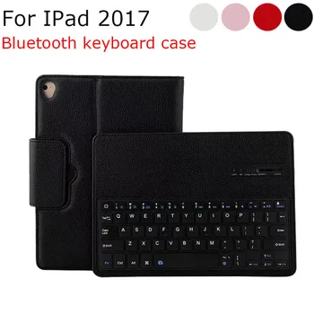 

For ipad 2017 9.7 inch Detachable Wireless Bluetooth Keyboard leather case pu leather Cover Protective Bluetooth Keyboard Case