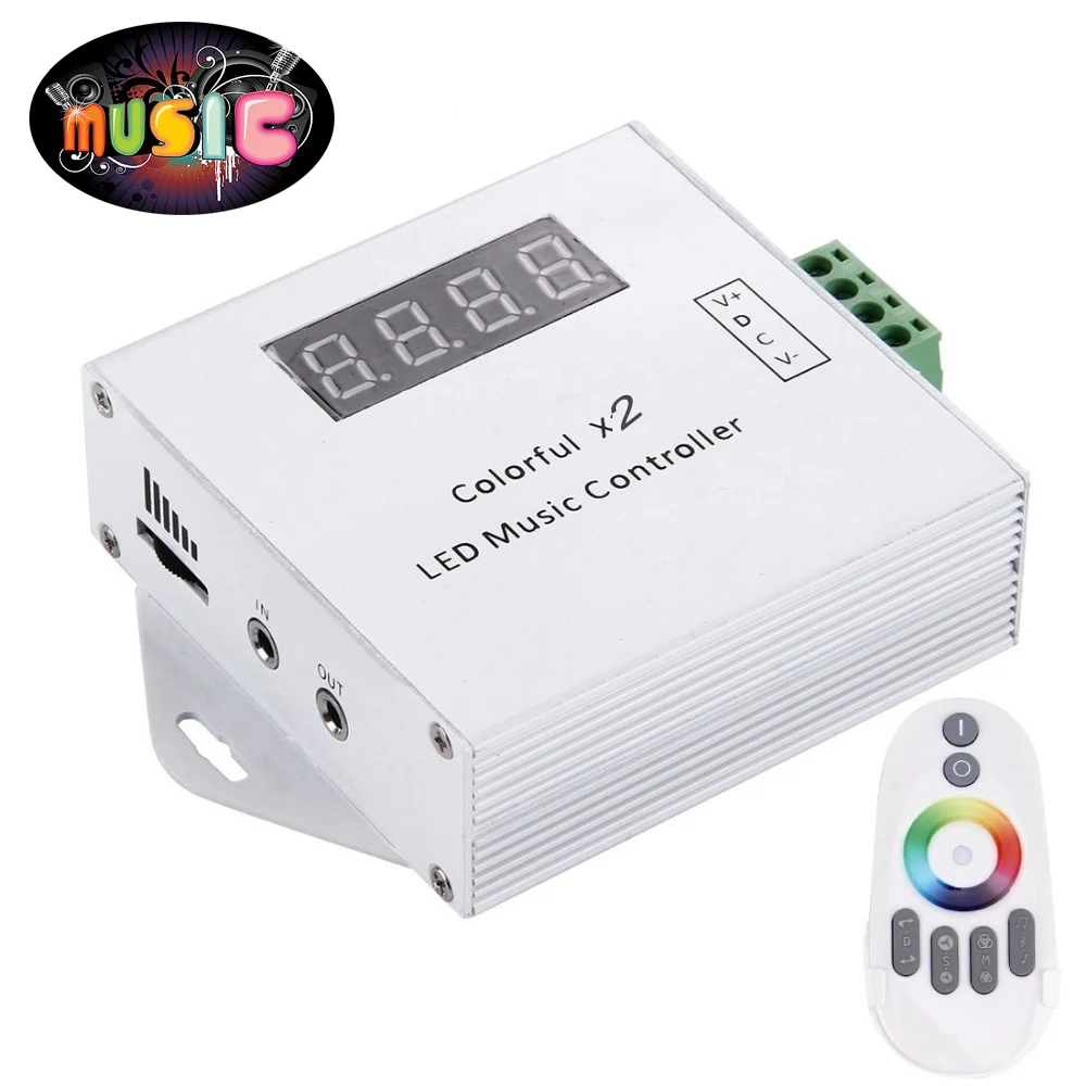 

WS2812B WS2813 WS2811 6803 1909 IC LED Digital Addressable LED Strip Music Controller 1000 Pixels DC5-24V Colorful x2 Controler