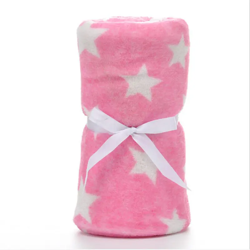 Детское одеяло s для новорожденных, мягкое удобное одеяло из кораллового флиса, Манта Bebe, пеленка, Комплект постельного белья 100*75 см для детей - Цвет: Pink 2