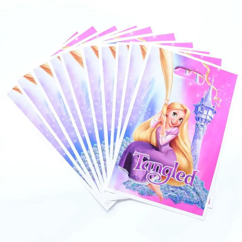 

10pcs/set Tangled Princess Gift Bag Loot Bag Candy bag Kids Girls Happy Birthday Party Supplies Baby Shower Party Decoration
