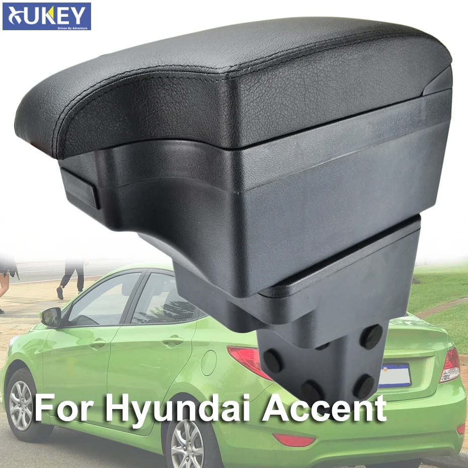 Автомобильный Стайлинг Черный центральная консоль коробка для hyundai Accent 2011- подлокотник 2013