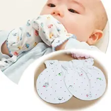 Для новорожденных мягкий хлопковый для младенцев защита для рук варежки-царапки перчатки,, новинка