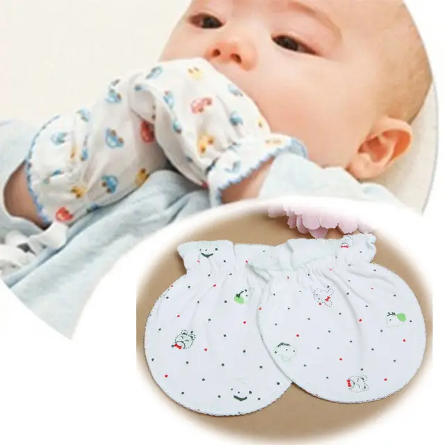 Newborn Baby Infant Soft Cotton Handguard Scratch Mittens Gloves Super