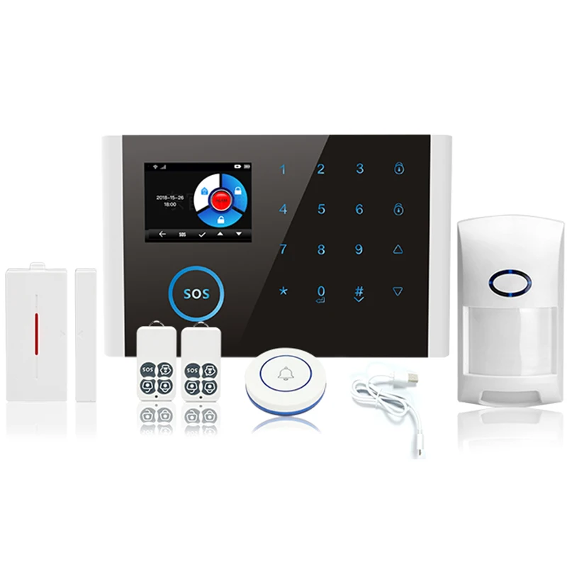 New  Wireless Gsm Sms Wifi Smart Home House Office Security Burglar Alarm Systems Kit