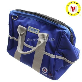 

C-MART Tools Oxford Clotth Multifunction Tool Bag Large Capacity Thicken Professional Repair Tools Bag 14" Messenger Toolkit Bag