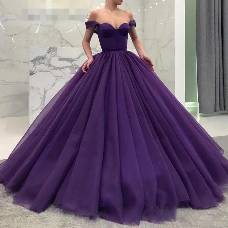 Gorgeous Grape Ball Gown Party Dresses 