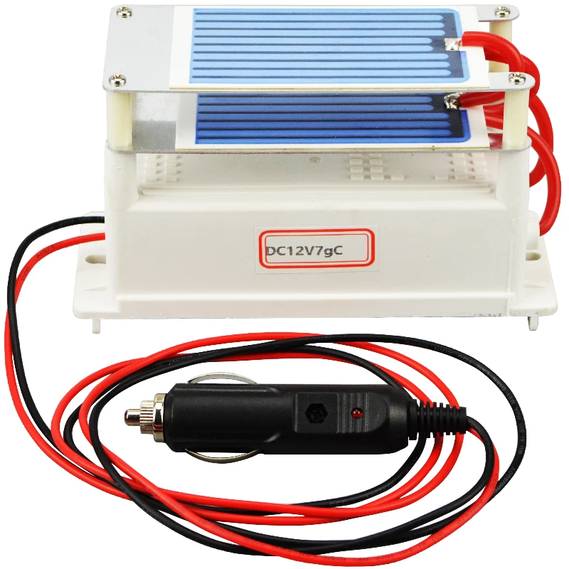 

Hot Sale Ozone Generator 12v 7g Car Ozonizer Air Cleaner Ceramic Plate Sterilizer Air Freshener Car