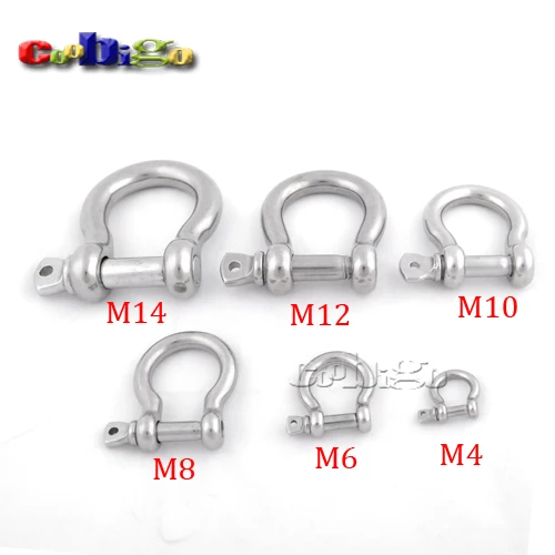 

1pcs M4~M14 Stainless Steel Dog Anchor Bow Shackle Screw Pin Rigging Cable Wire Rope Tool Fitting Hardwear Connector#FLQ040