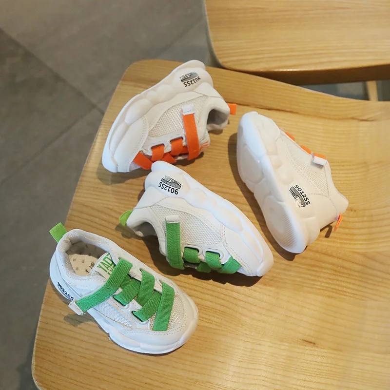 Детские дышащие кроссовки; сетчатая повседневная обувь для маленьких мальчиков и девочек; детская прогулочная обувь