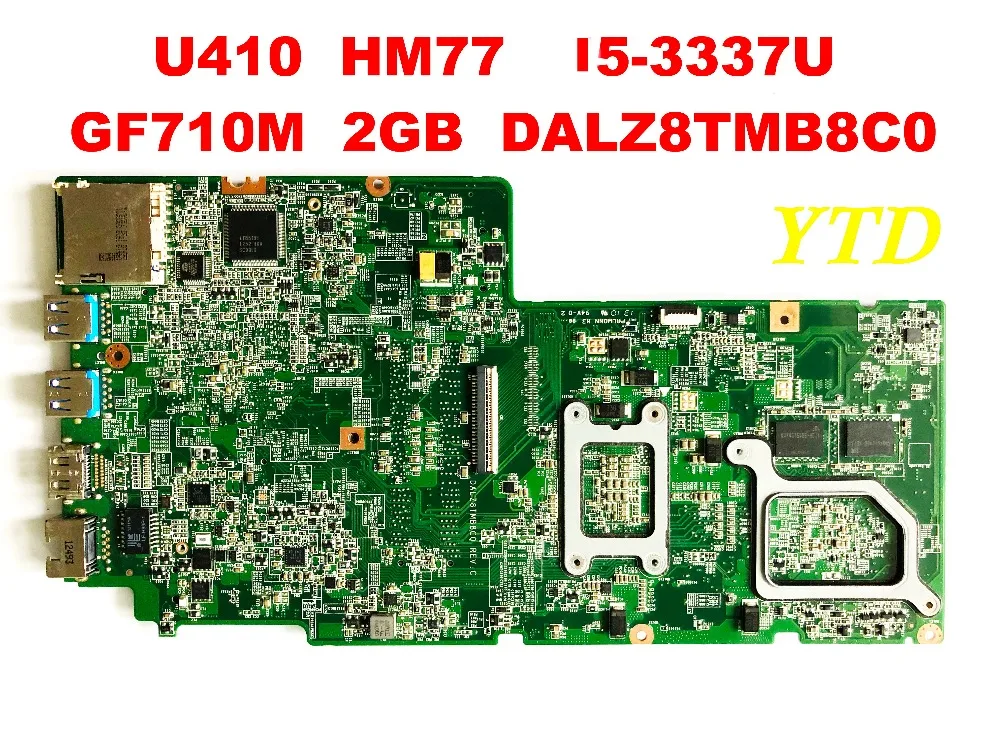 Оригинальный Для lenovo U410 материнская плата для ноутбука U410 HM77 i5-3337U GF710M 2 ГБ DALZ8TMB8C0 испытанное хорошее Бесплатная доставка