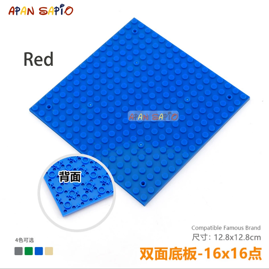 DIY Blocks Building Bricks Baseplates 16x16 Dots Educational Assemblage Construction Toys for Children Compatible With Brands - 3