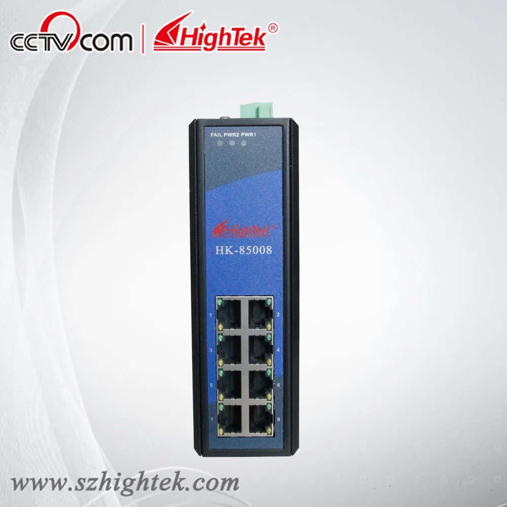 Hightek HK-85008 промышленных неуправляемый 8 портов 10/100/1000 м сетевой коммутатор Ethernet |