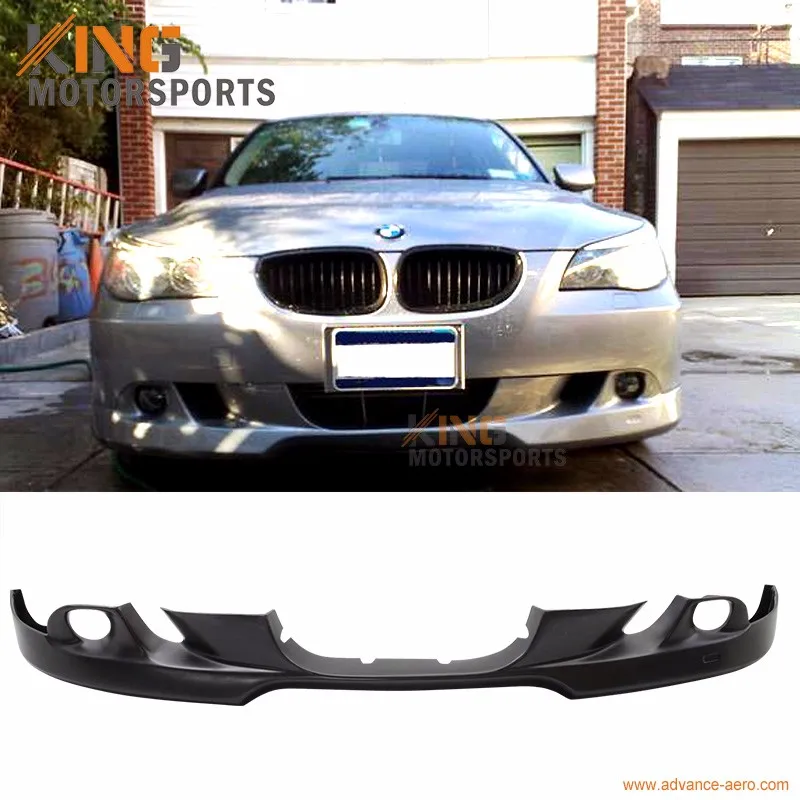 Подходит 2004 2005 2006 2007 BMW E60 5 серии 525i 530i передний бампер спойлер обвес Неокрашенный Черный из искусственной кожи