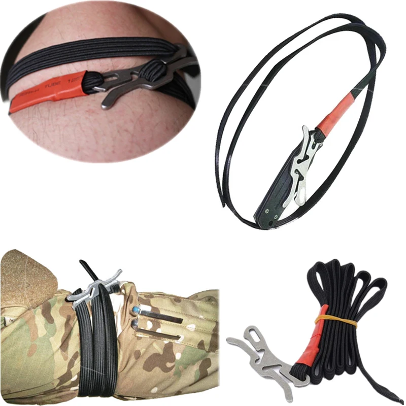 

Outdoor Military belt Stop hike emergent kit rescue camp Trauma Bleed medical bandage first aid survive Tourniquet Lifesave