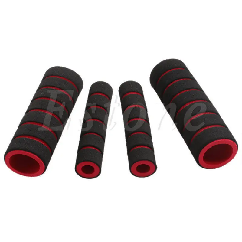 4PCS Foam Sponge Motorcycle Bicycle Cycle Non-Slip Handbar Grips Brake Cover Set