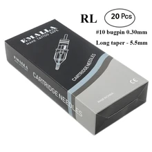 Новые иглы для картриджа EMALLA, круглый вкладыш#10(игла 0,30 мм) 1003RL 1005RL 1007RL 1009RL 1014RL 20 шт./лот Иглы для татуировки