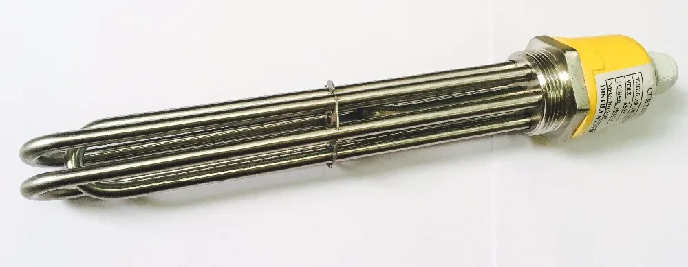 

3.0 kW, 220/380V, DN40. SS 304 Heater with sleeve for thermostat, Electric water heater, Heater element