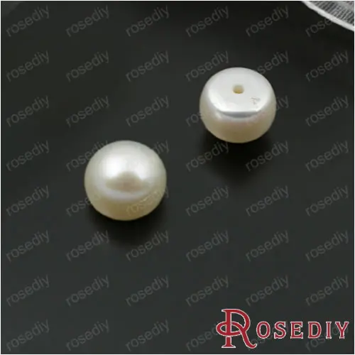 

Wholesale 6mm Original Color Round Natural Freshwater Pearls Half Hole Flat Bottom Beads Diy Jewelry Findings 10 Pieces(JM5862)