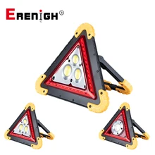 Супер яркая Предупреждение льная лампа светодиодный рабочий светильник перезаряжаемый 50 Вт 30 Вт Портативный Точечный светильник COB 4 режима фонарь аварийное освещение кемпинга лампа