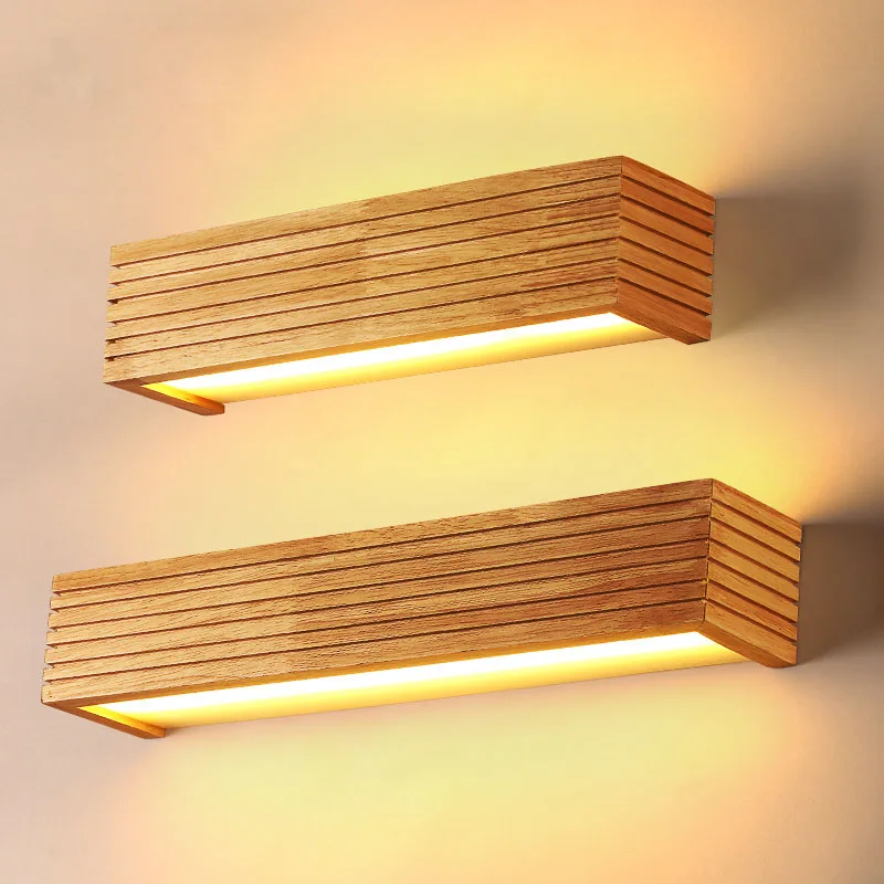  DX Modern Wood Wall Lights Bathroom Mirror lamp Hallway Wandlamp Bed light nordic home lighting sco - 32848775566