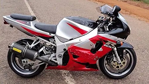 

Silver Red w/ Black Fulll Body Molding Part Kit Complete Motocycle Injection Fairing Set for 2001-2003 Suzuki GSXR 600 750
