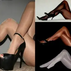 Женские сексуальные блестящие эластичные чулки, колготки обтягивающие носки
