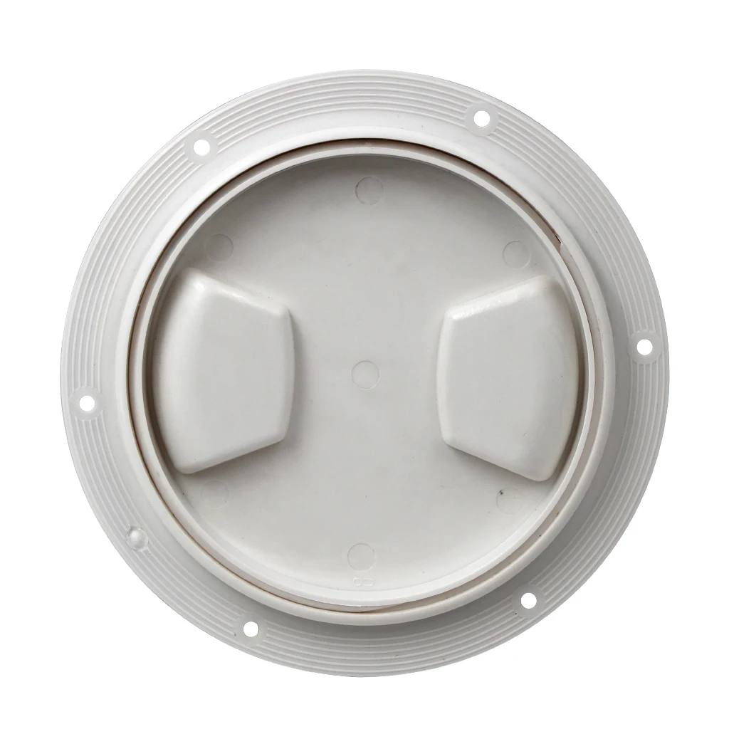 1 Pcs Plastic Marine Boat RV White Round 5 Inch Access Hatch Cover Screw Out Deck Separate Plate