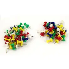 35 шт. красочные Пластик головы металлический наконечник Push Pin для офиса