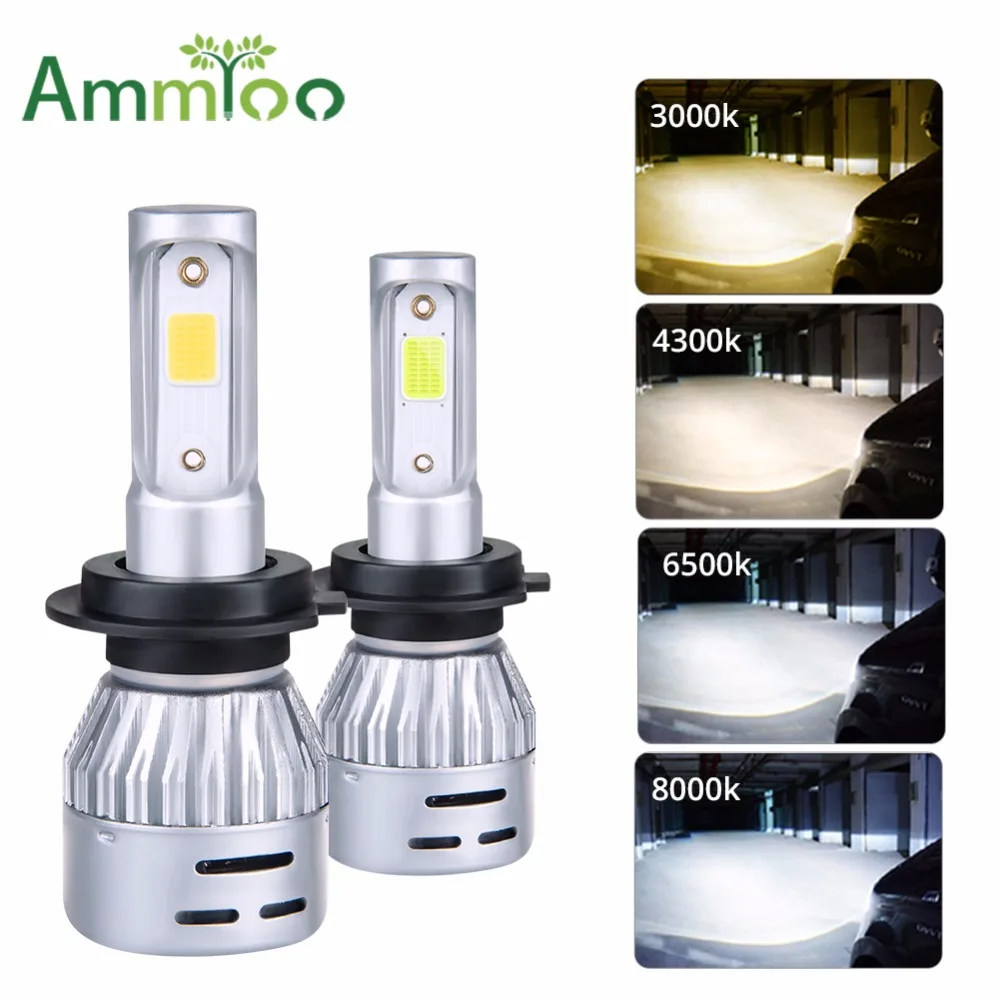 AmmToo H7 Led Car Fog Light H11 Led Bulb H8 H9 H10 H1 9005 HB3 9006