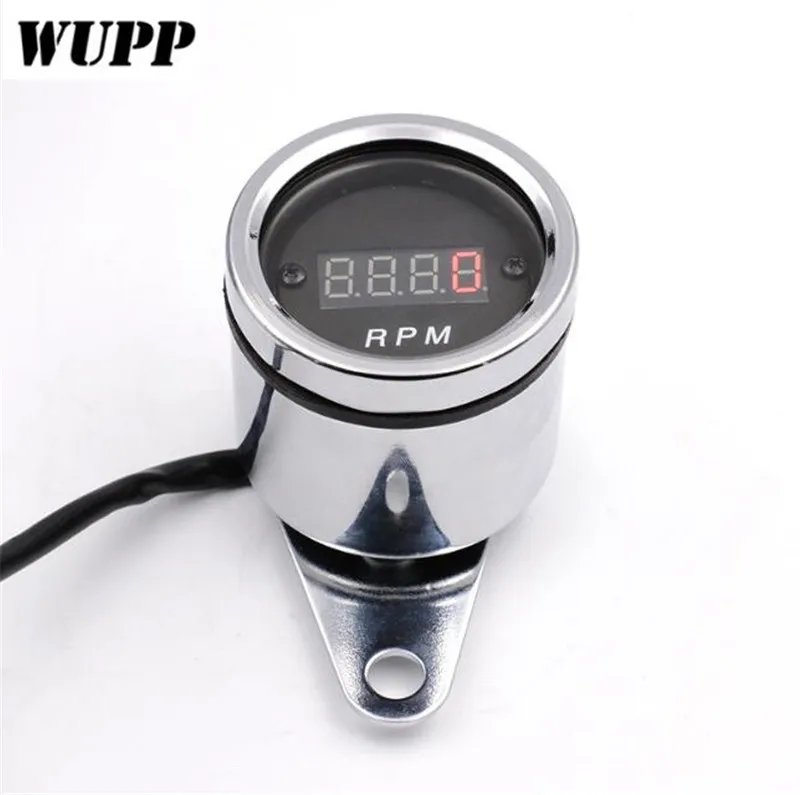

WUPP 12V Universial Tachometer Motorbike Motorcycle Digital Red Led Tachometer Tacho Gauge RPM