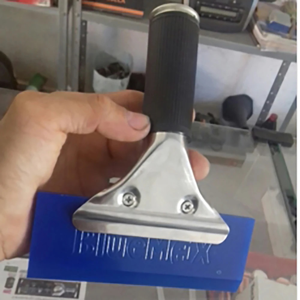 EHDIS металлическая ручка Ракель с резиновой BlueMax лезвие окно оттенок очиститель инструмент винил пленка для оклейки автомобиля резиновая Beaf