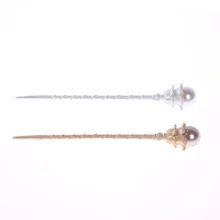 Ретро Для женщин ручной работы сплав из Жемчужной шерсти палочки дозирующая детская ложка для волос палочка, Шпилька для волос шиньон на шпильке, подарок