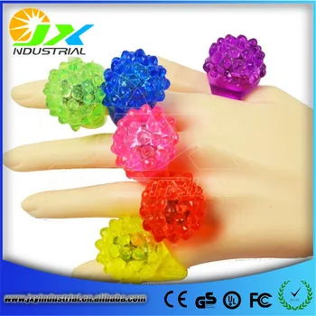 

20pcs Strawberry LED Flashing Glow Rings Light Up Soft Jelly Finger Rings Kid Gift Birthday Party (Random Color)