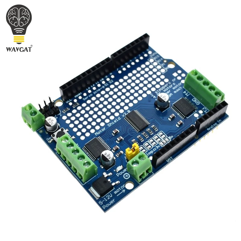 Официальный шаговый двигатель IIC I2C TB6612 Mosfet PCA9685 PWM сервопривод щит V2 для Arduino Robot Uno