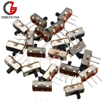 

20Pcs SS12D00G3 Toggle Switch 2 Position SPDT 1P2T 3 Pin PCB Panel Mini Vertical Slide Switch Mini Power Switch for Audio Light