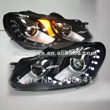 Для VW Golf 6 светодиодный фар линзы проектора bi xenon 2010-2012 V1 Тип