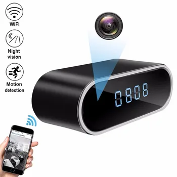 

Micro Wifi IP Camera HD 1080P Clock Mini Camcorder Wireless Video Recorder Security Digital Cam Motion Detection Sensor hidden