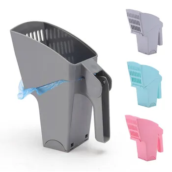 

Cat Litter Shovel with Waste Bag Holder Pet Cleaning Tool Scoop Sift Cat Sand Cleaning Products Scoops Supplies For Pet