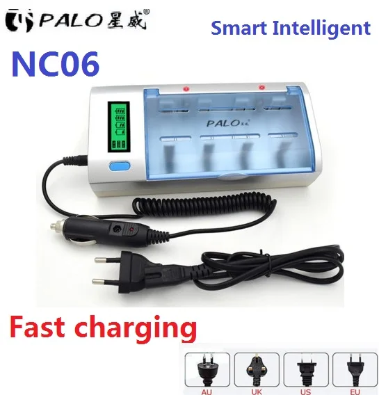 

Original NC06 Smart Intelligent LCD Universal Battery fast charging For AA AAA 9V C D Rechargeable Battery AU/EU/US/UK Plug