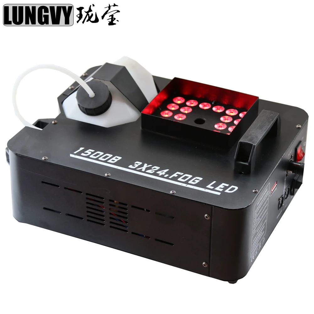 FREE Shipping 1500w DMX 24x3w Smoke machine LED DMX512 Upward spraying