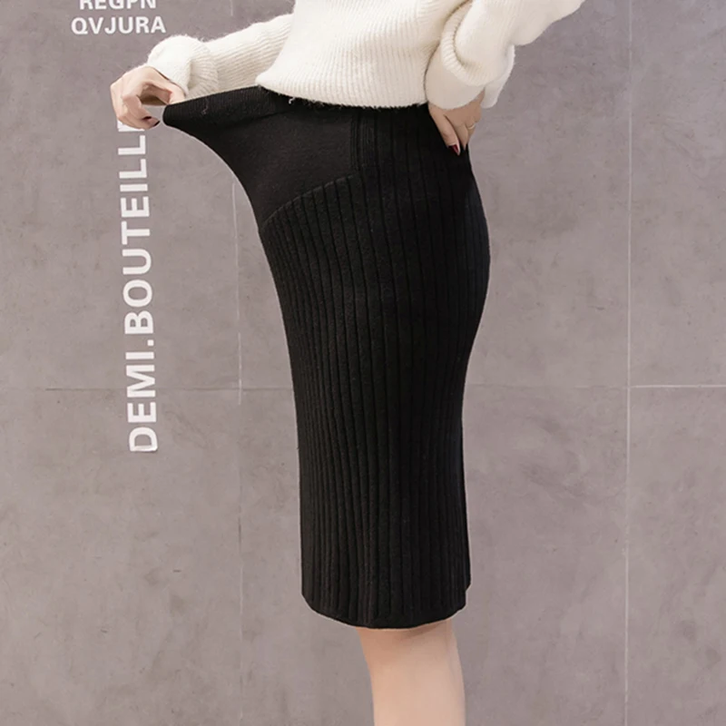 Pregnancy Clothes Casual Sweater Skirt Autumn Winter Plus Size Loose Maternity Skirt Korean Solid Jupe Femme Pregnant Women Pregnancy Clothes Casual Sweater Skirt Autumn Winter Plus Size Loose Maternity Skirt Korean Solid Jupe Femme Pregnant Women