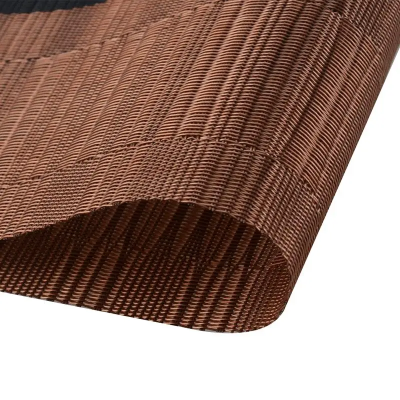 Set of 4 PVC Bamboo Plastic Placemats for Dining Table Runner Linens place mat in Kitchen Accessories Cup Wine mat